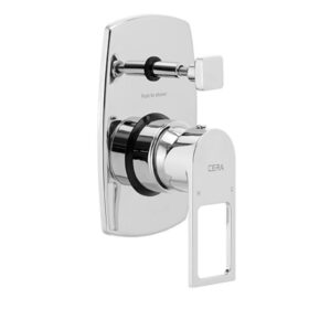 High flow single lever concealed diverter